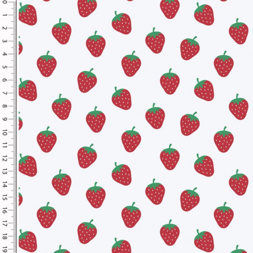 Erdbeeren auf Baumwolle